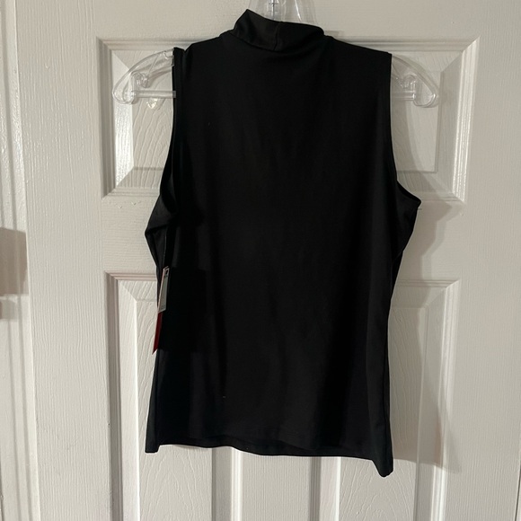 Hot Kiss Womens Tank Top Black Pullover Mock Neck Size Large, made in - Picture 8 of 12